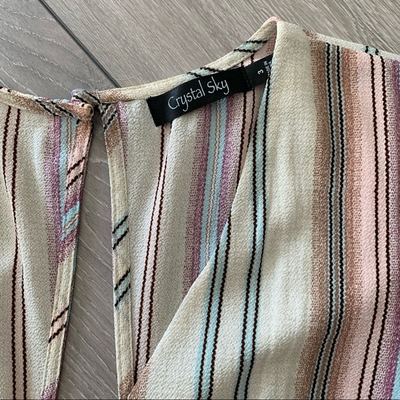 Striped High-Low Maxi Romper - Picture 4 of 4